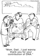 funny science scientist parents contribution of dna gene genes genetics heredity living room cartoon cartoon 1622